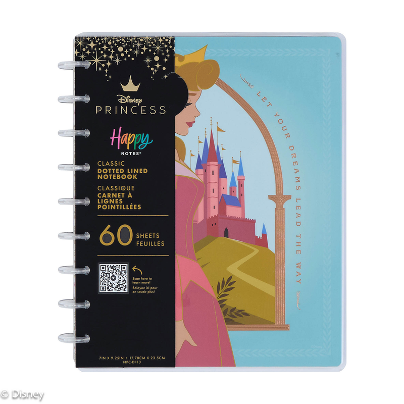 Disney Sleeping Beauty 65th Anniversary - Dotted Lined Classic Notebook - 60 Sheets