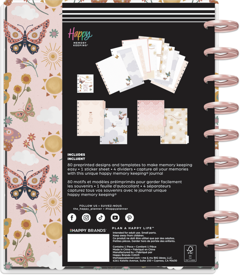 Beloved Butterflies Baby - Classic Happy Memory Keeping Photo Journal - 80 Sheets