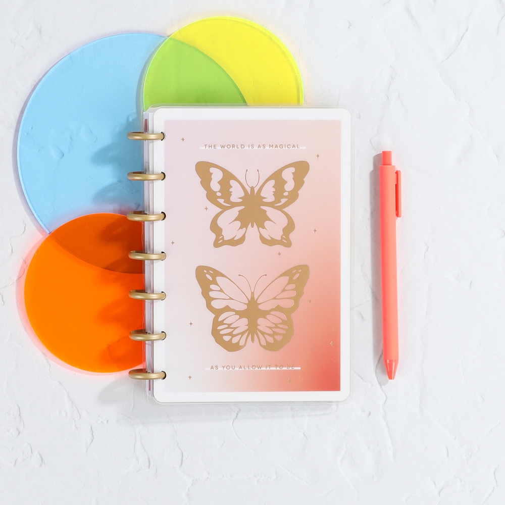 Notebook 020 Butterfly Bliss - Dotted Lined Mini Notebook - 60 Sheets – Happy Planner