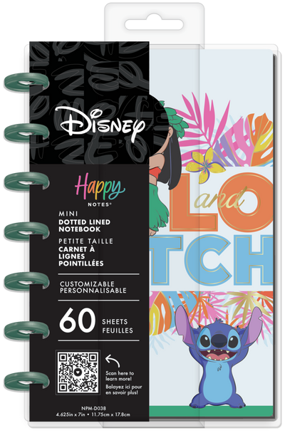 Disney Lilo & Stitch - Dotted Lined Mini Notebook - 60 Sheets