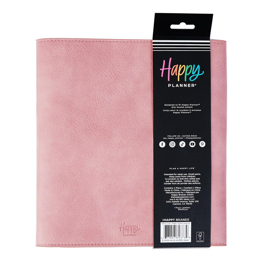 Blush Vegan Leather - DELUXE Classic Planner Folio – Happy Planner