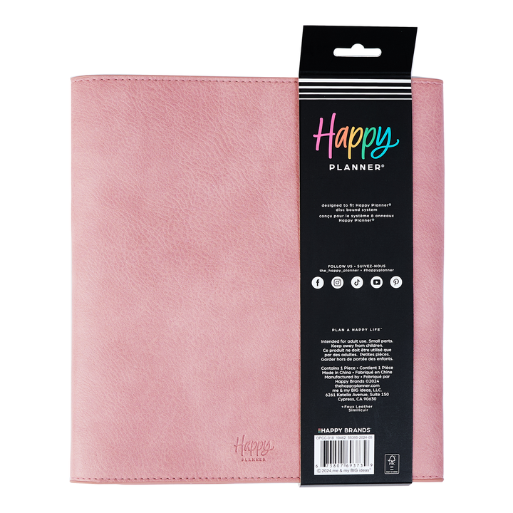 Blush Vegan Leather - DELUXE Classic Planner Folio – Happy Planner