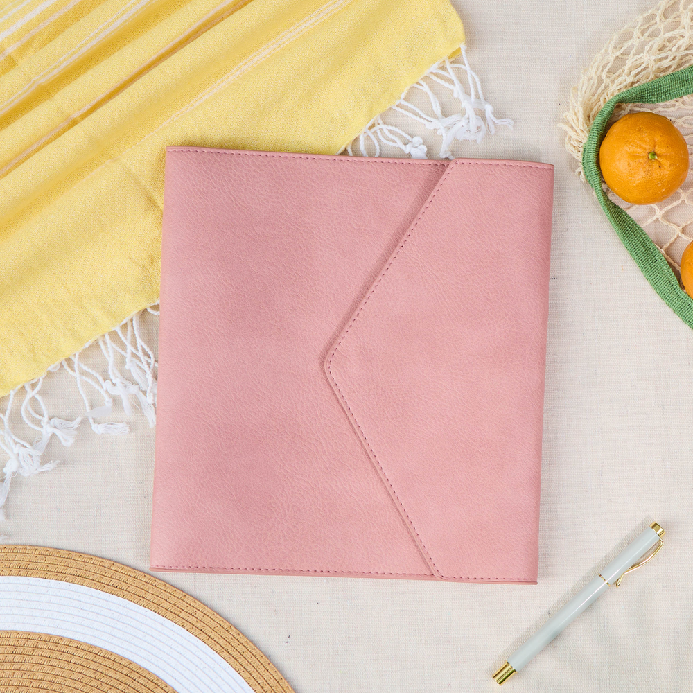 Blush Vegan Leather - DELUXE Classic Planner Folio – Happy Planner
