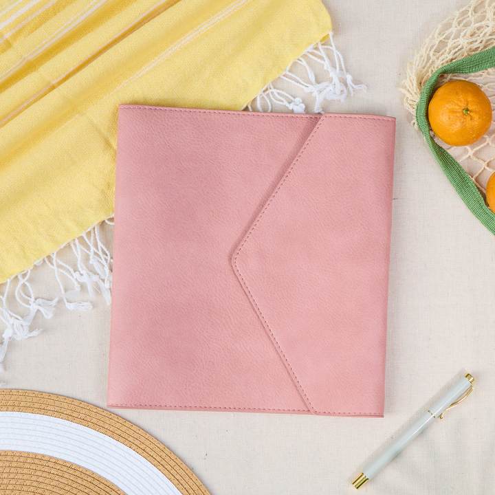 Blush Vegan Leather - DELUXE Classic Planner Folio – Happy Planner