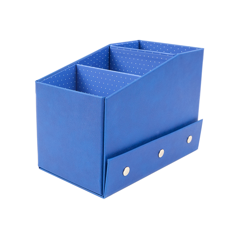 Bright Navy Vegan Leather - DELUXE Sticker + Accessory Storage Box Kit - 2 Pieces