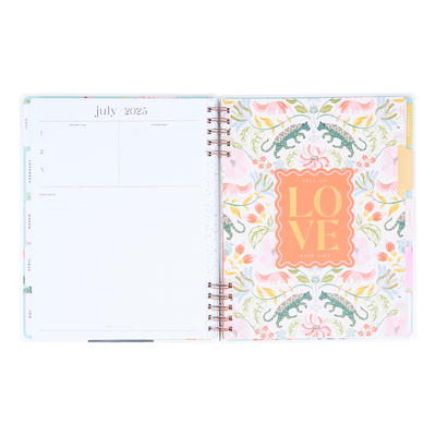 2025 Lush Linens Customizable Spiral Planner - Big Dashboard Layout - 12 Months