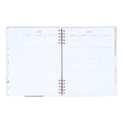 2025 Lush Linens Customizable Spiral Planner - Big Dashboard Layout - 12 Months