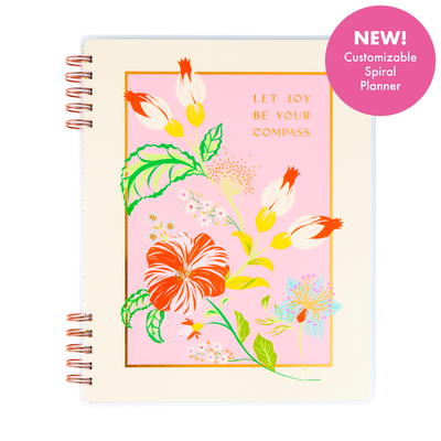 2025 Lush Linens Customizable Spiral Planner - Big Dashboard Layout - 12 Months