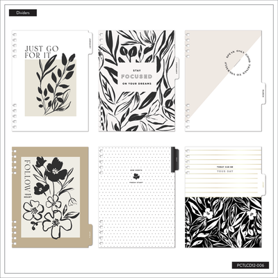 2025 Sketchy Florals Customizable Spiral Planner - Classic Vertical Layout - 12 Months