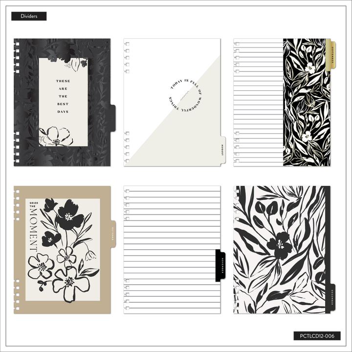 2025-sketchy-florals-customizable-spiral-planner-classic-vertical-la-happy-planner for Free Printable Stationery Black And White 2025 Sketchy Florals Customizable Spiral Planner - Classic Vertical La – Happy Planner for Free Printable Stationery Black And White