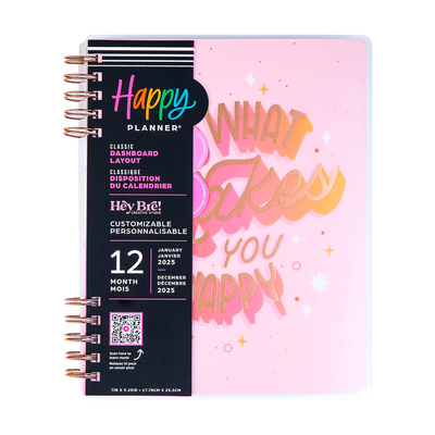 2025 Seasons of Joy Customizable Spiral Planner - Classic Dashboard Layout - 12 Months