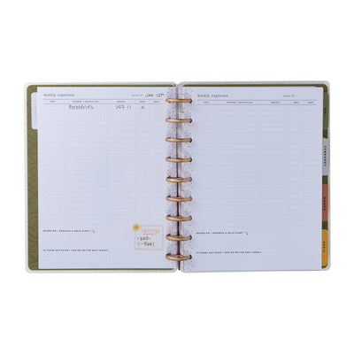 Undated Sage & Terracotta Customizable Budget Planner - Classic Budget Layout - 12 Months