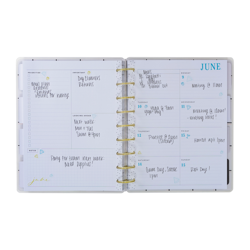 Undated Sweet & Simple Customizable Planner - Classic Dashboard Layout - 12 Months