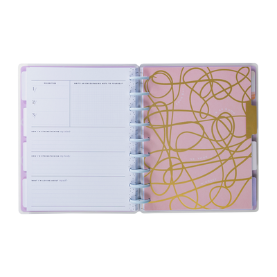 Undated Radiant Soul Customizable Wellness Planner - Classic Wellness Layout - 12 Months