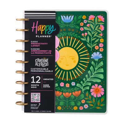 Undated Golden Meadow Customizable Planner - Classic Productivity Layout - 12 Months