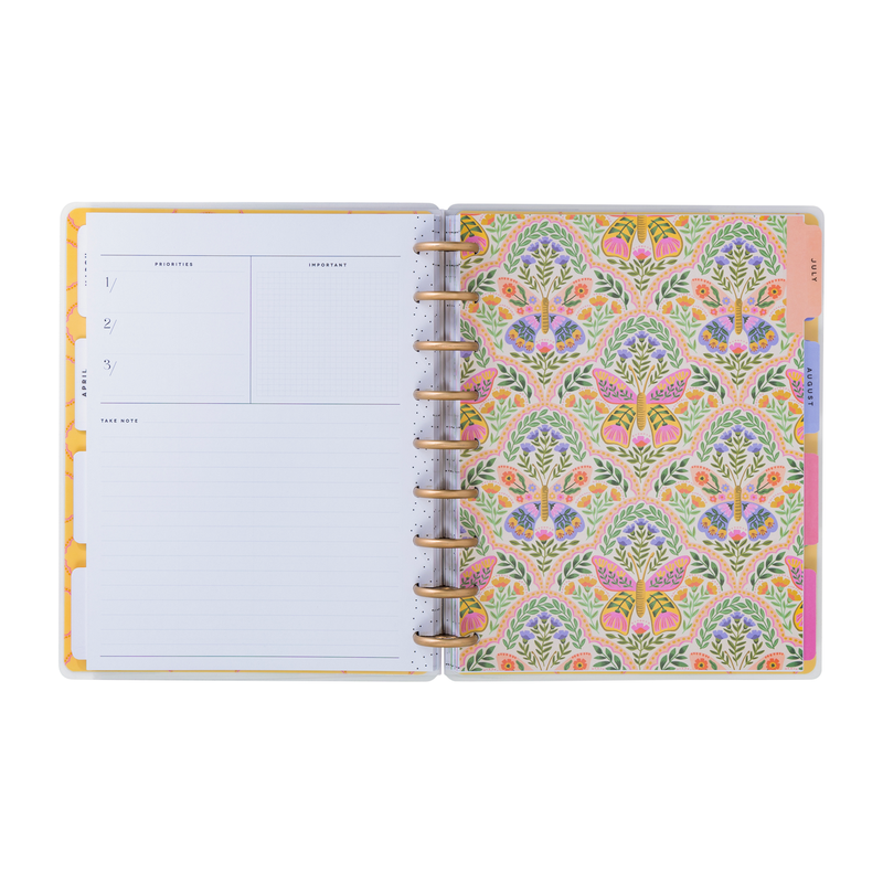 Undated Golden Meadow Customizable Planner - Classic Productivity Layout - 12 Months