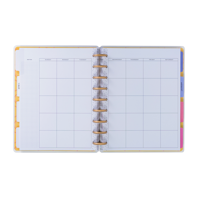 Undated Golden Meadow Customizable Planner - Classic Productivity Layout - 12 Months