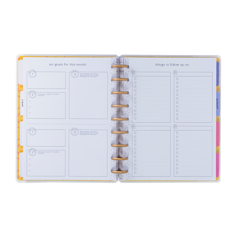 Undated Golden Meadow Customizable Planner - Classic Productivity Layout - 12 Months