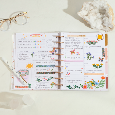 Undated Sand & Stone Customizable Recovery Planner - Classic Recovery Layout - 12 Months