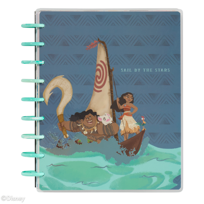 Undated Disney Moana Customizable Planner - Classic Vertical Layout - 12 Months