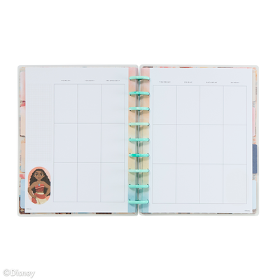 Undated Disney Moana Customizable Planner - Classic Vertical Layout - 12 Months