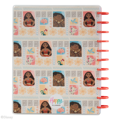 Undated Disney Moana Customizable Planner - Big Vertical Layout - 12 Months