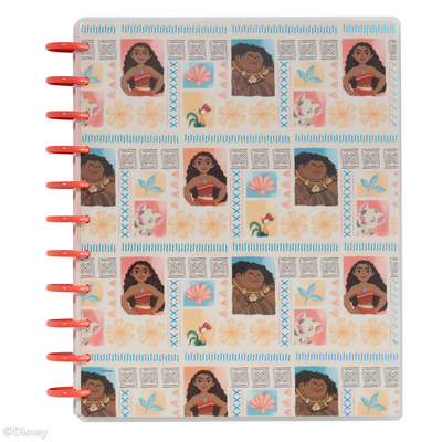 Undated Disney Moana Customizable Planner - Big Vertical Layout - 12 Months