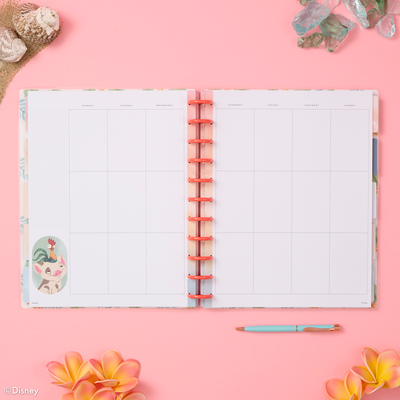 Undated Disney Moana Customizable Planner - Big Vertical Layout - 12 Months