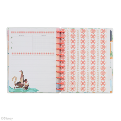 Undated Disney Moana Customizable Planner - Big Vertical Layout - 12 Months