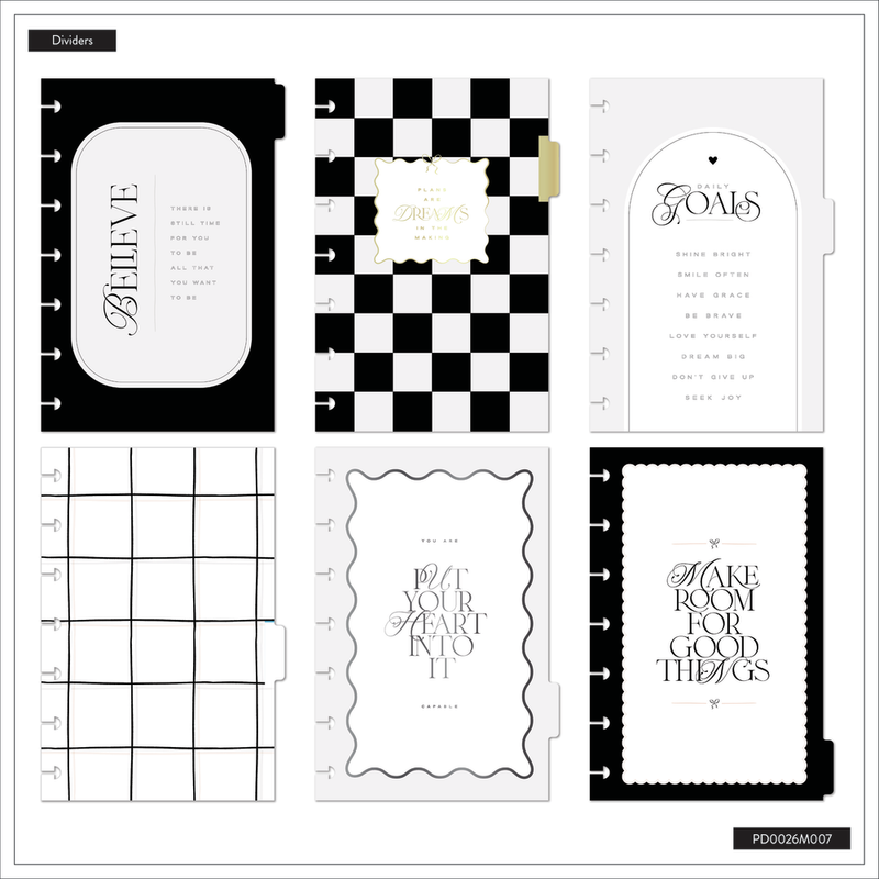 Undated Sweet & Simple Customizable Planner - Mini Dashboard Layout - 12 Months