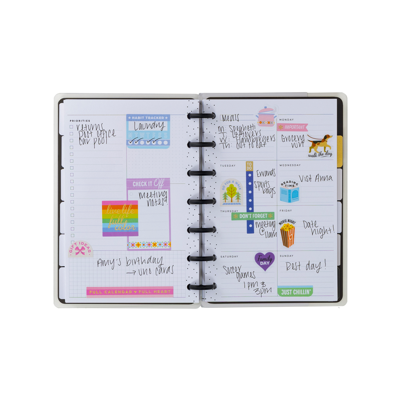 Undated Sweet & Simple Customizable Planner - Mini Dashboard Layout - 12 Months