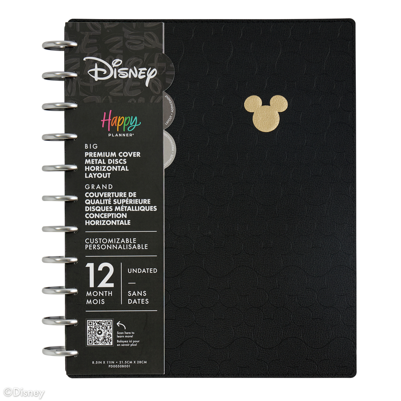 Undated DELUXE Disney Mod Mickey Mouse Customizable Planner -  Big Horizontal Layout - 12 Months