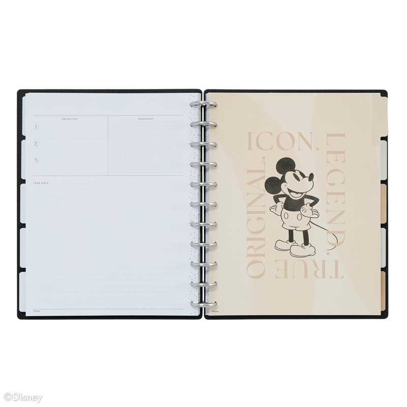 Undated DELUXE Disney Mod Mickey Mouse Customizable Planner -  Big Horizontal Layout - 12 Months