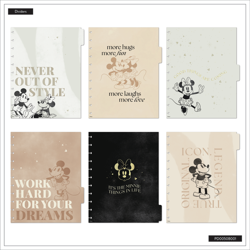 Undated DELUXE Disney Mod Mickey Mouse Customizable Planner -  Big Horizontal Layout - 12 Months