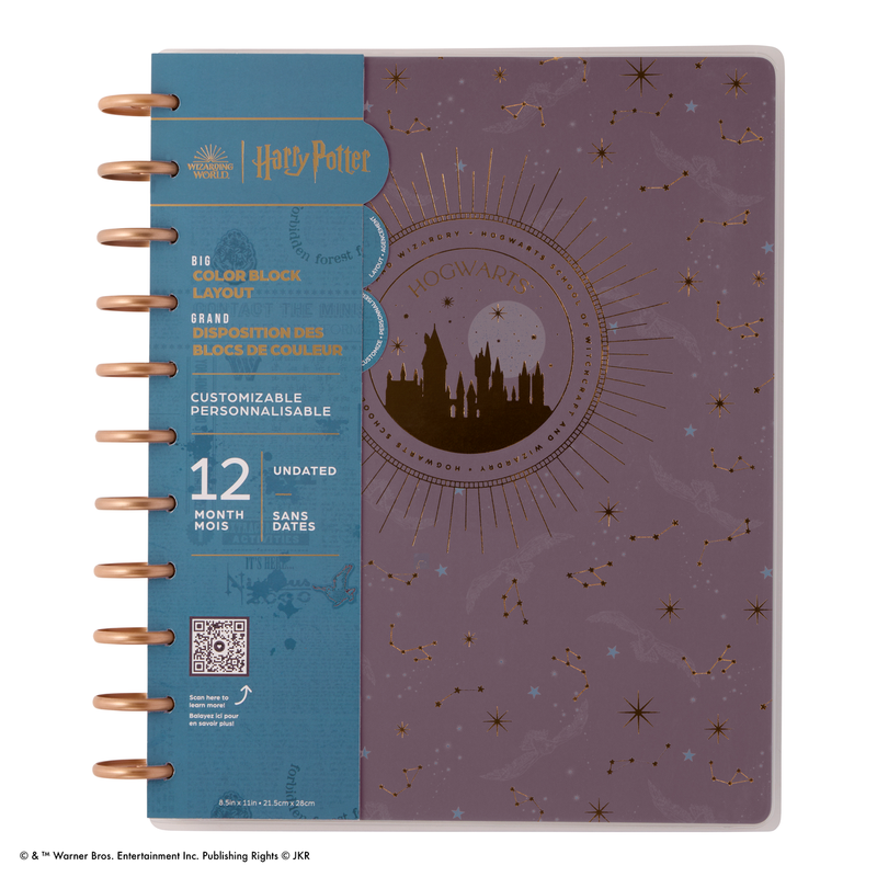 Undated Harry Potter Customizable Planner - Big Color Block Layout - 12 Months