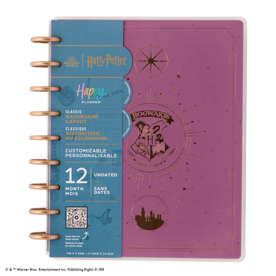 Undated Harry Potter Customizable Planner - Classic Dashboard Layout - 12 Months