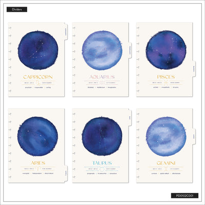 2039 SPECIALTY Star Signs Customizable Planner - Classic Horizontal Layout - 12 Month