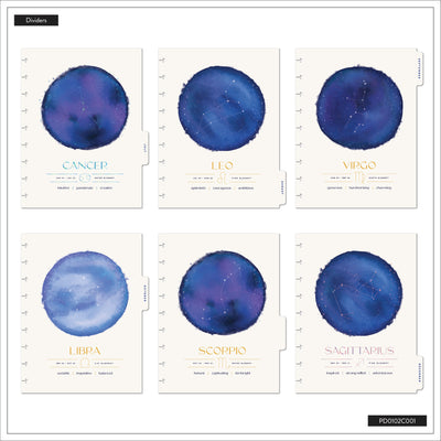 2040 SPECIALTY Star Signs Customizable Planner - Classic Horizontal Layout - 12 Month