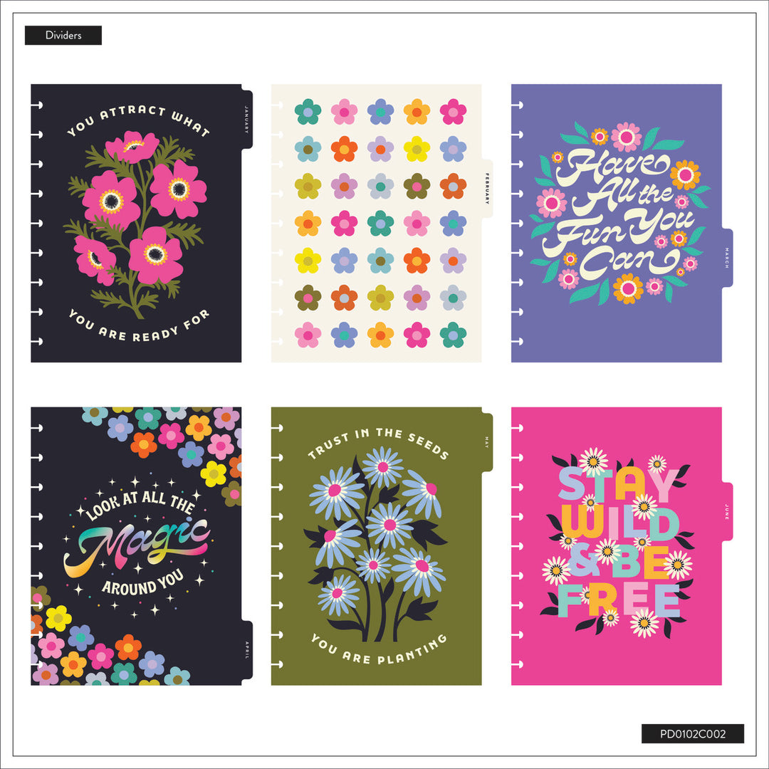 2026 SPECIALTY Florescent Florals Customizable Planner - Classic