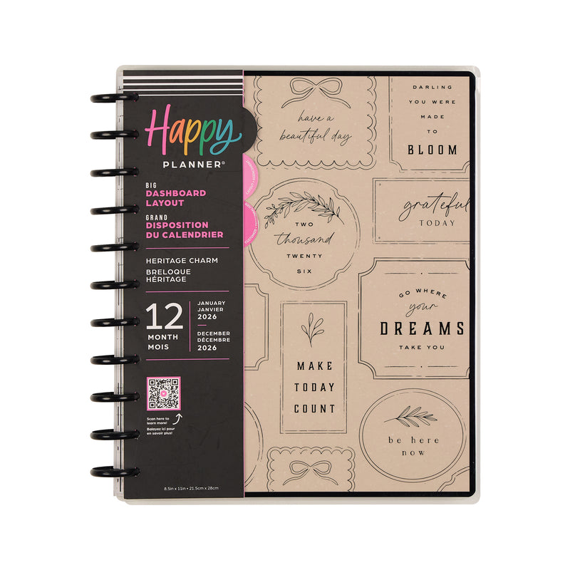 2044 Heritage Charm Customizable Planner - Big Dashboard Layout - 12 Months