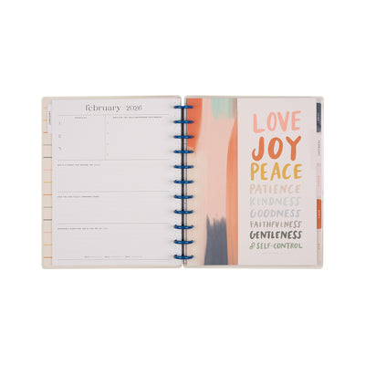 2040 Watercolor Grace Customizable Faith Planner - Big Faith Layout - 12 Month
