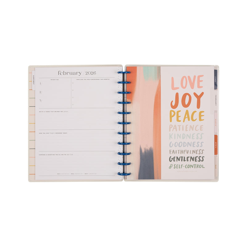 2040 Watercolor Grace Customizable Faith Planner - Big Faith Layout - 12 Month