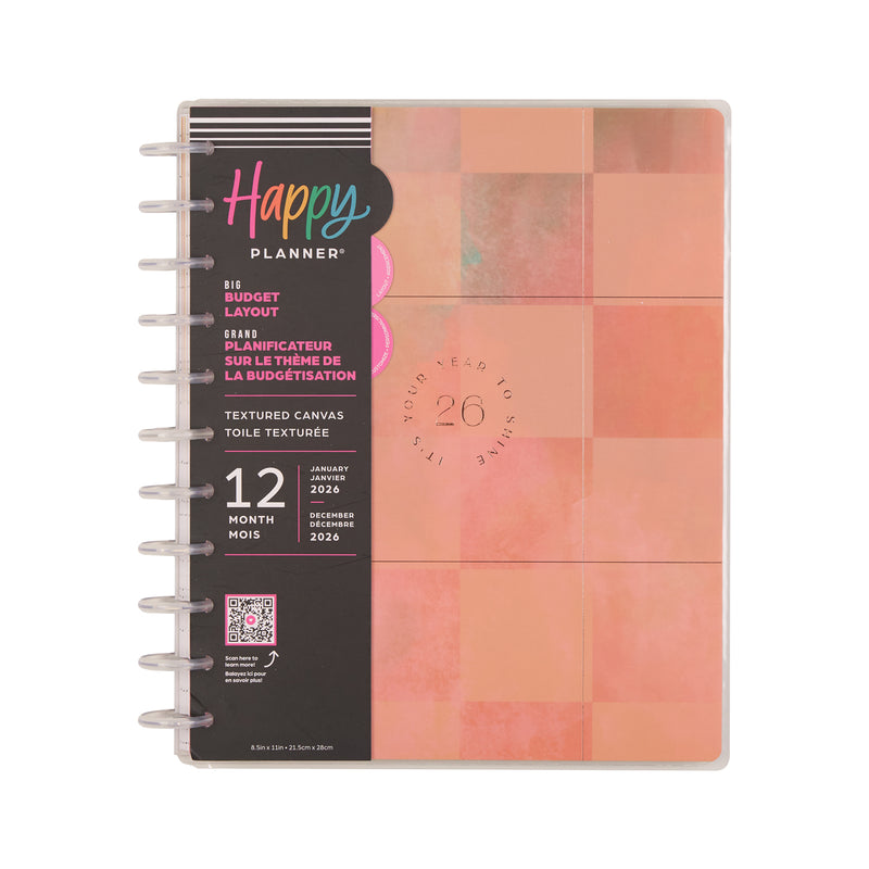 2046 Textured Canvas Customizable Budget Planner - Big Budget Layout - 12 Month