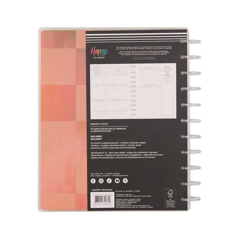 2048 Textured Canvas Customizable Budget Planner - Big Budget Layout - 12 Month