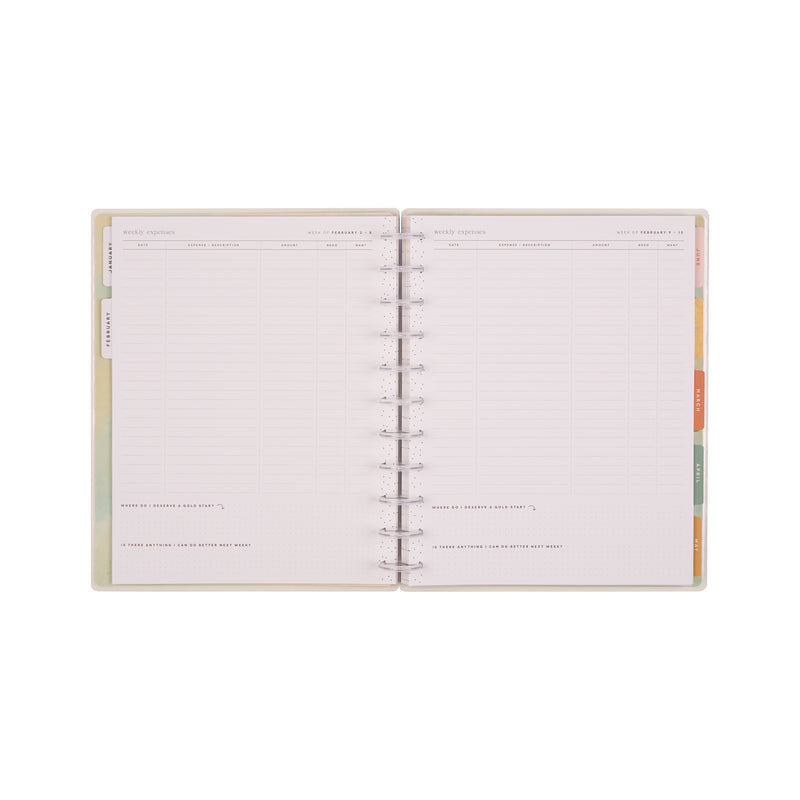 2042 Textured Canvas Customizable Budget Planner - Big Budget Layout - 12 Month