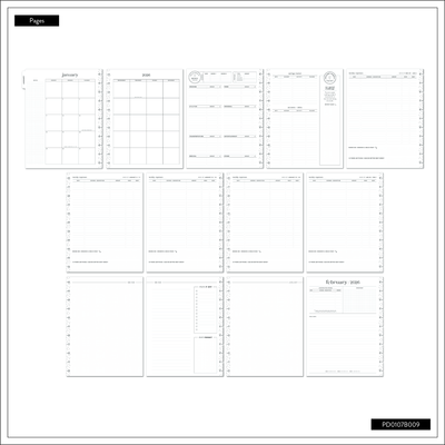 2045 Textured Canvas Customizable Budget Planner - Big Budget Layout - 12 Month