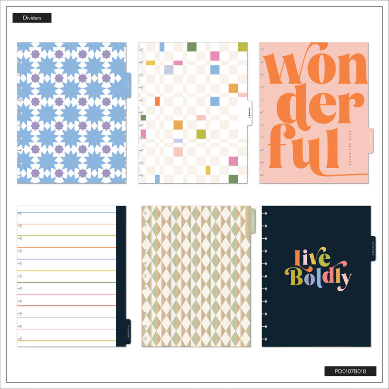 2044 Pop Splash Customizable Planner - Big Dashboard Layout - 12 Month