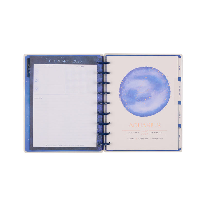 2037 Star Signs Customizable Planner - Classic Vertical Layout - 12 Month