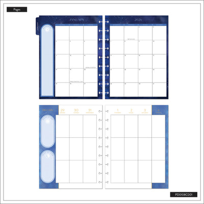 2042 Star Signs Customizable Planner - Classic Vertical Layout - 12 Month