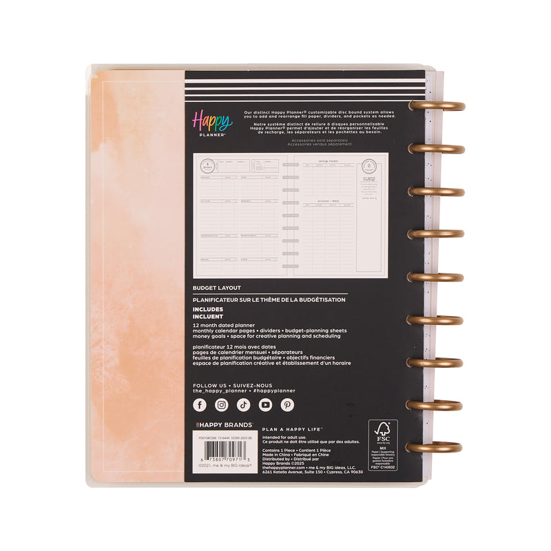 2051 Textured Canvas Customizable Budget Planner - Classic Budget Layout - 12 Month